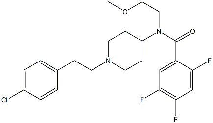 N-(1-[2-(4-CHLOROPHENYL)ETHYL]PIPERIDIN-4-YL)-2,4,5-TRIFLUORO-N-(2-METHOXYETHYL)BENZAMIDE Struktur