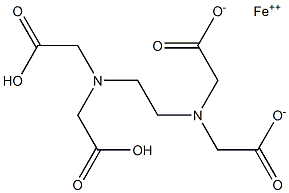 Iron(II) dihydrogen EDTA Struktur