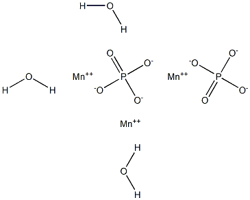 Manganese(II) orthophosphate trihydrate Struktur