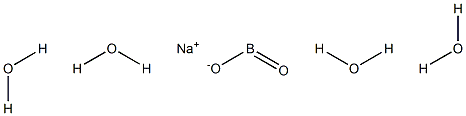 Sodium metaborate tetrahydrate Struktur