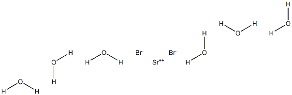 Strontium bromide hexahydrate Struktur