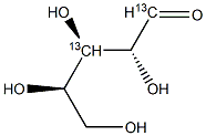 D-Ribose-1,3-13C2 Struktur