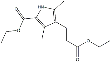 5-Ethoxycarbonyl-2,4-dimethylpyrrole-3-propionic acid ethyl ester Struktur