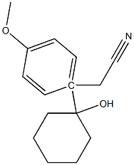 1-(hydroxycyclohexyl)-(4-methoxyphenyl)acetonitrile Struktur