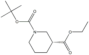 N-BOC-(R)-3-piperidinecarboxylic acid ethyl ester Struktur