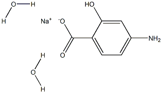 Sodium 4-amino-2-hydroxybenzoate dihydrate Struktur