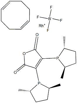 (+)-2,3-Bis[(2S,5S)-2,5-dimethylphospholanyl]maleicanhydride(1,5-cyclooctadiene)rhodium(I)tetrafluoroborate,98%[catASiumM(S)Rh] Struktur