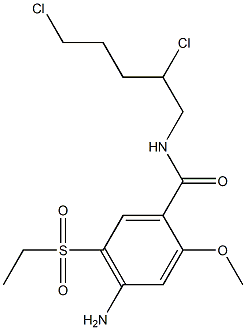 N-(2,5-DICHLOROPENTYL)-4-AMINO-5-ETHYLSULFONYL-2-METHOXYBENZAMIDE Struktur