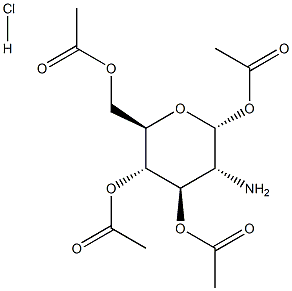 2-Amino-1,3,4,6-tetra-O-acetyl-2-deoxy-a-D-glucopyranoseHCl Struktur