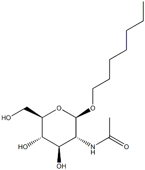 Heptyl2-acetamido-2-deoxy-b-D-glucopyranoside Struktur