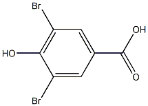 3,5-dibromo-p-hydroxybenzoic acid Struktur