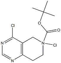 6-Boc-4,6-dichloro-5,6,7,8-tetrahydropyrido[4,3-d]pyrimidine Struktur