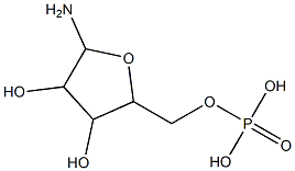 (5-amino-3,4-dihydroxy-oxolan-2-yl)methoxyphosphonic acid Struktur