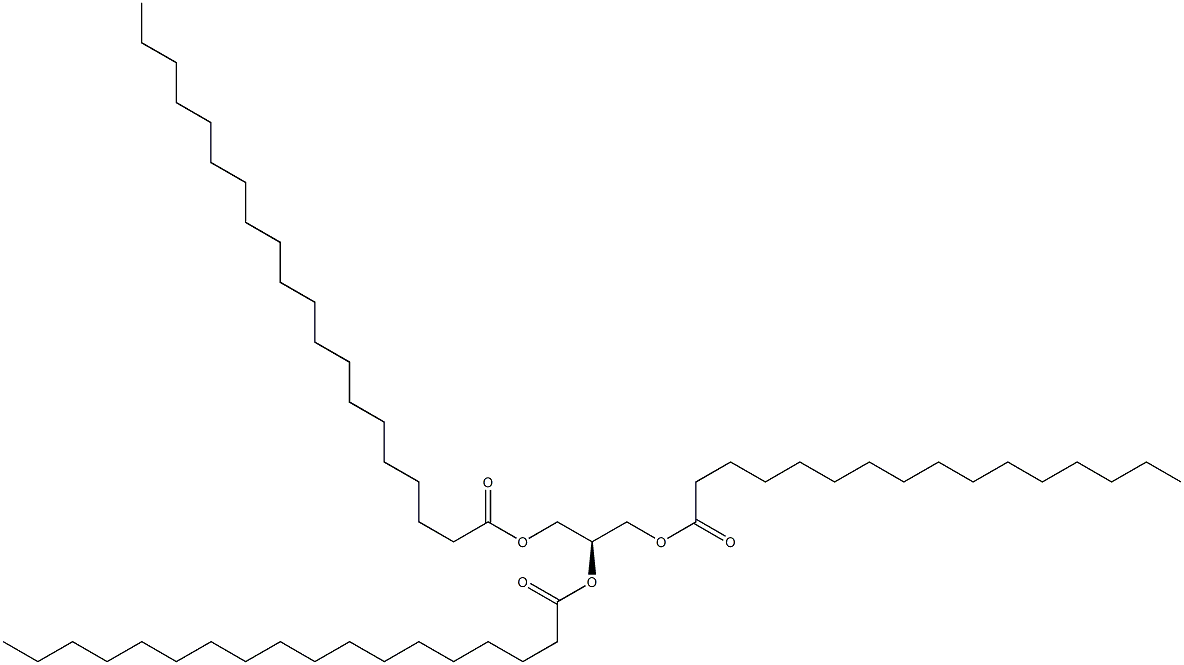 1-hexadecanoyl-2-octadecanoyl-3-eicosanoyl-sn-glycerol Struktur