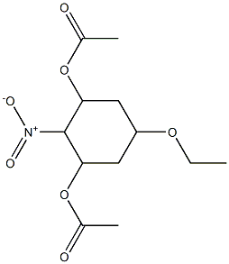 3-(Acetyloxy)-5-ethoxy-2-nitrocyclohexyl acetate Struktur