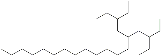 3-Ethyl-5-(2-ethylbutyl)octadecane. Struktur