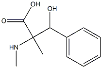 3-Hydroxy-2-methyl-2-methylamino-3-phenyl-propionic acid Struktur