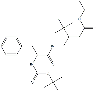 Ethyl 3-[((2-[(tert-butoxycarbonyl)amino]-3-phenylpropanoyl)amino)meth yl]-4,4-dimethylpentanoate Struktur