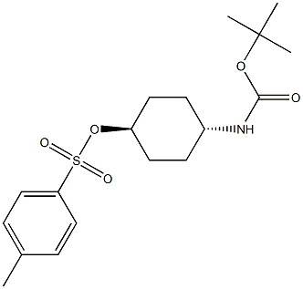 trans-4-(tert-Butoxycarbonylamino)cyclohexyl 4-methylbenzenesulphonate Struktur