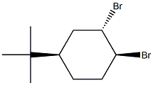 trans-3-cis-4-dibromo-tert-butylcyclohexane Struktur