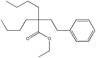 2-phenylethyl(dibutyl)acetic acid ethyl ester Struktur