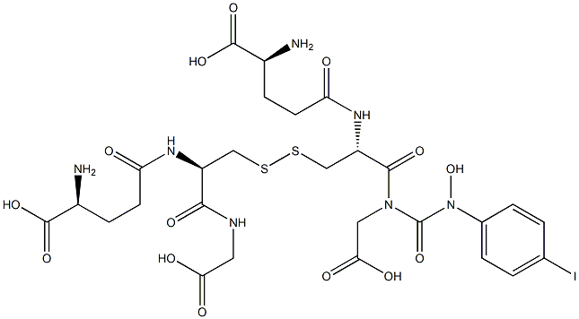 S-(N-hydroxy-N-p-iodophenylcarbamoyl)glutathione Struktur