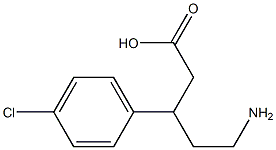 5-amino-3-(4-chlorophenyl)pentanoic acid Struktur