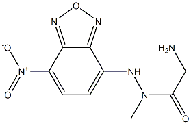 N-(4-nitro-2,1,3-benzoxadiazol-7-yl)-N-methyl-2-aminoacetohydrazide Struktur