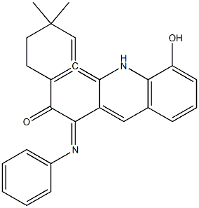 2,2-dimethyl-6-phenylimino-3,4,5,6-tetrahydro-2H-naphtho(1,2-b)oxin-5-one Struktur