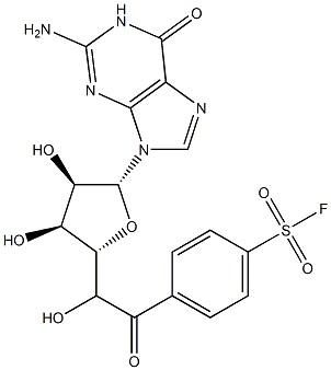 5'-(4-fluorosulfonylbenzoyl)guanosine Struktur