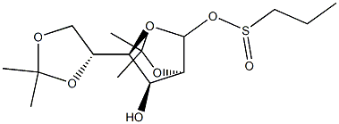 1,2-5,6-di-O-isopropylideneglucofuranosyl propanesulfinate Struktur