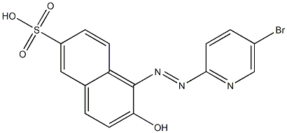 1-(5-bromo-2-pyridylazo)-2-naphthol-6-sulfonic acid Struktur