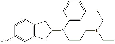 N-(3-(N,N-diethylamino)propyl)-N-phenyl-2-aminoindan-5-ol Struktur