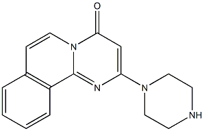 2-(1-piperazinyl)-4H-pyrimido(2,1-a)isoquinolin-4-one Struktur