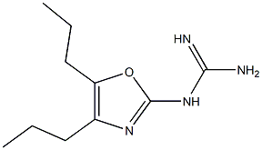 2-guanidino-4,5-di(n-propyl)oxazole Struktur