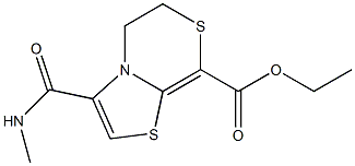 ethyl 3-(N-methylcarbamoyl)-5,6-dihydrothiazolo(2,3-c)(1,4)thiazine-8-carboxylate Struktur