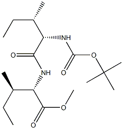 tert-butyloxycarbonyl-isoleucyl-alloisoleucine methyl ester Struktur