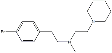 N-(2-(4-bromophenyl)ethyl)-N-methyl-2-(1-piperidinyl)ethylamine Struktur