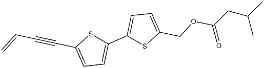 5'-hydroxymethyl-5-(butyl-3-en-1-yn)-2,2'-biothiophene isovalerate Struktur