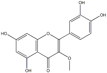 5,7,3',4'-tetrahydroxy-3-methoxy flavone Struktur