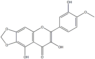 3,5,3'-trihydroxy-4'-methoxy-6,7-methylenedioxyflavone Struktur