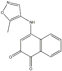 N-(5-methyl-4-isoxazolyl)-4-amino-1,2-naphthoquinone Struktur