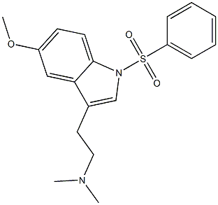 N1-benzenesulfonyl-5-methoxy-N,N-dimethyltryptamine Struktur