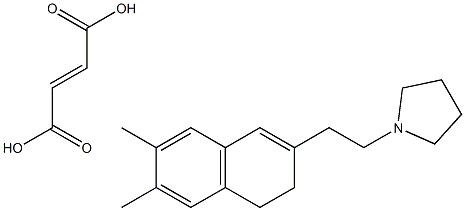 1-(2-(3,4-dihydro-6,7-dimethyl-2-naphthalenyl)ethyl) pyrrolidine fumarate Struktur