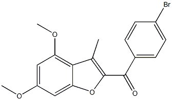 2-(4-bromobenzoyl)-3-methyl-4,6-dimethoxybenzofuran Struktur