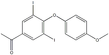 1-(3,5-diiodo-4-(4'-methoxyphenoxy)phenyl)ethanone Struktur