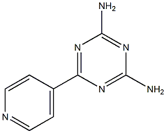 2,4-diamino-6-(pyridine-4-yl)-1,3,5-triazine Struktur