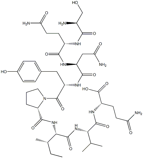 seryl-glutaminyl-asparaginyl-tyrosyl-prolyl-isoleucyl-valyl-glutamine Struktur