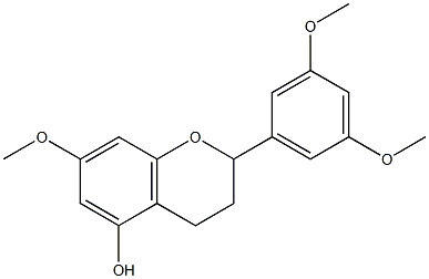 5-hydroxy-7,3',5'-trimethoxyflavan Struktur