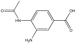 4-(acetylamino)-3-aminobenzoic acid Struktur